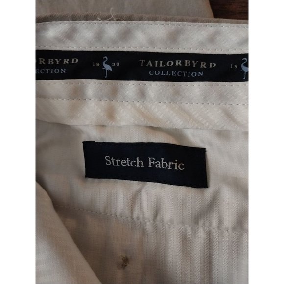 Tailorbyrd Collection Golf Casual Pants Tan Stretch Fabric Flat Front Mens 36x34 - Picture 6 of 8